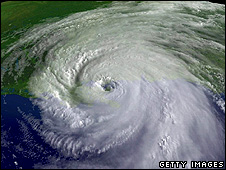 Hurricane Katrina satellite image