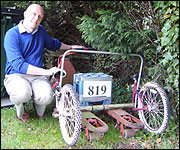 Roger Cuthbert with go-cart