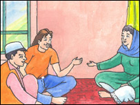 شکريه، ګل خان او سميع الله 