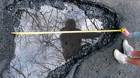 Pothole, photo by Tony Richards