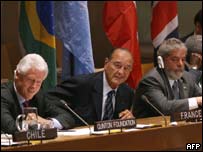 Bill Clinton, Jacques Chirac e Lula na Assembléia Geral da ONU