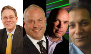 David Robbie, Robert Webb QC, Dr Mike Lynch OBE and Dr Samir Shah OBE