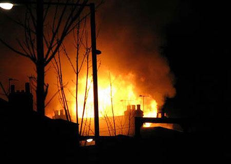 Camden Fire. Picture sent in by Stephen Donoghue