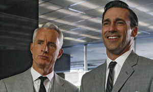 Mad Men: (L-R) Roger Sterling (John Slattery) and Don Draper (Jon Hamm)