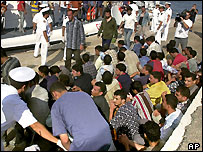 Žadatelé o azyl na italském ostrově Lampedusa