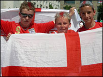 England fans with flags