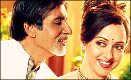 Amitabh Bachchan & Hema Malini 