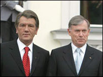 Ющенко та Келлер. Фото УНІАН