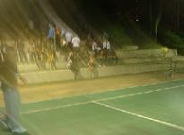 Drunken night time tennis