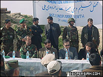 مراسم تحويل دهی اسلحه در شبرغان