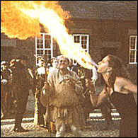 Image: Louise breathing fire
