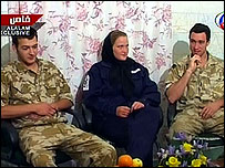 ईरानी टीवी पर ब्रितानी नौसैनिक