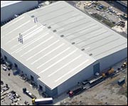 Aerial photo of Thomas Storey factory in Openshaw