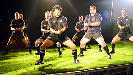 Haka performed by Manaia Maori group for Lions tour to New Zealand
