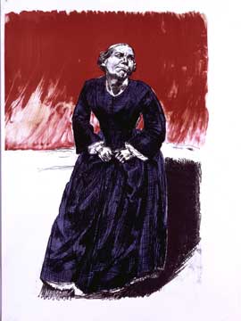 'Come to Me' by Paula Rego (2002) Lithograph, courtesy of The Marlborough Fine Art Gallery.