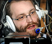 Russell Walker in flight simulator