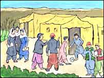 شاگردان به مکتب می روند.