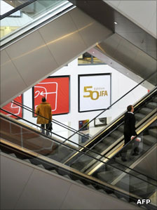 Escalators at the IFA conference, Berlin