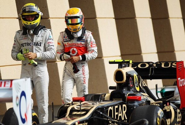 Nico Rosberg and Lewis Hamilton