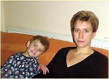 Nottinghamshire campaigner Haline Geary and her son who live on the site of the former RAF Newton base