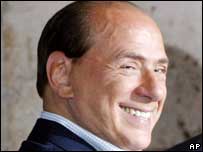 O primeiro-ministro da Itália, Silvio Berlusconi, no encontro do G-8