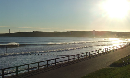 Dawn, and our man Mal finds some sunny glass on the east coast of scotland