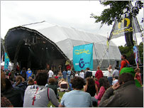 The outdoor stage