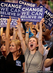 Những người ủng hộ ông Obama tại St. Paul, Minessota, ngày 03/6/2008
