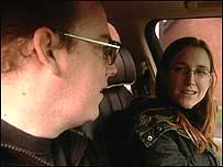 Vicky and Neil in car