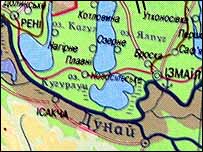 Мапа пониззя Дунаю