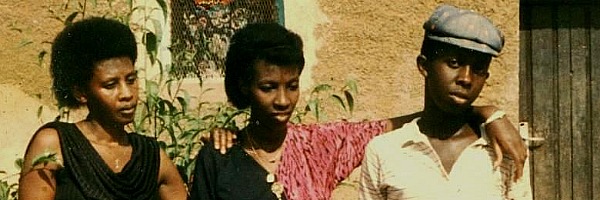 Marcellin (right) with his mother (left) and sister (centre)