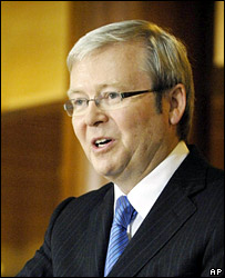 O primeiro-ministro da Austrália, Kevin Rudd
