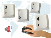 سن دوہزار چار میں پہلی بار انٹرنیٹ سے ووٹنگ ہوگی۔