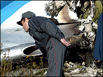 Російський слідчий на місці катастрофи