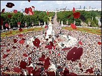 يکی از کهنه سربازان جنگ در ميدان ترافلگار