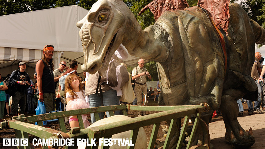 Site traffic was interrupted by a full scale smoke-breathing dragon. Yet another unusal Cambridge moment...