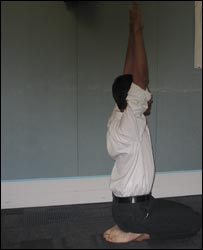 शशांकासन की एक मुद्रा