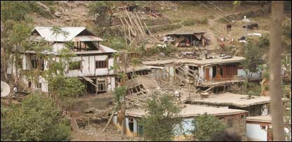  زلزلے سے تباہی کا ایک منظر