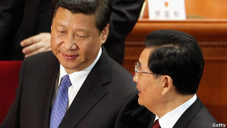 胡錦濤和習近平（2013/03/05）