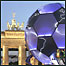 giant football at brandenburg gate