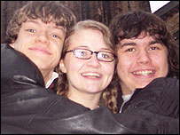Hannah with Gareth and Harry in October 2005