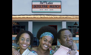 The No. 1 Ladies Detective Agency: Mma Makutsi (Anika Noni Rose), Precious Ramotswe (Jill Scott) and JLB Matekoni (Lucian Msamati)