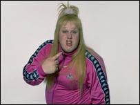 British comedian Matt Lucas in character as a chav