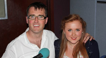 Rebecca Harkin, sister of Keith Harkin with Mark Patterson