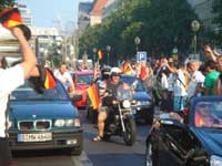 German supporters take to the streets