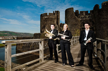 Photograph of members of the National Youth Brass Band of Wales © Sean Malyon