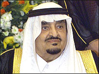 O rei Fahd, da Arábia Saudita