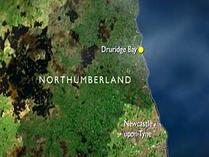 Druridge location map