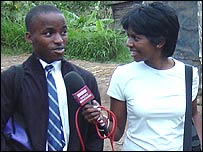 Karnie meets school pupil Philamon