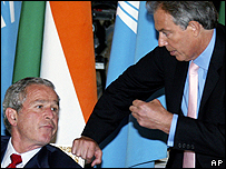 George Bush and Tony Blair